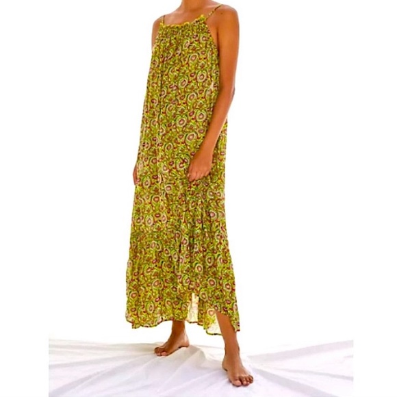 Anthropologie Flounced Maxi Lounge Dress - Picture 4 of 5